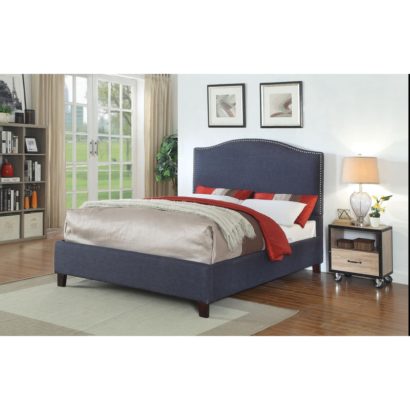 Acme Furniture Rouse Queen Upholstered Platform Bed 26430Q IMAGE 5