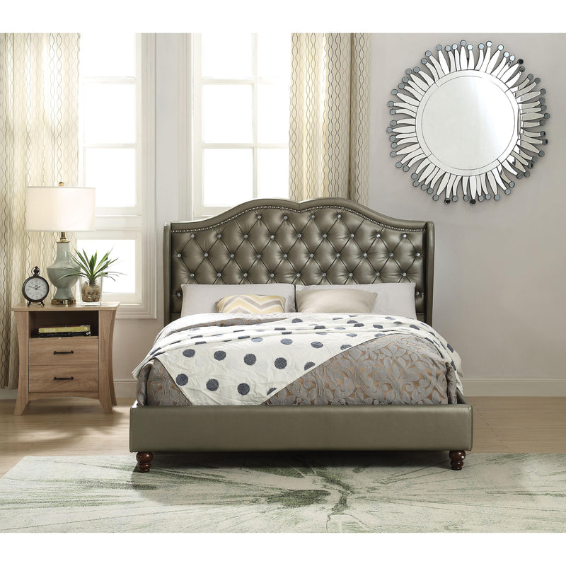 Acme Furniture Piek Queen Upholstered Platform Bed 26510Q IMAGE 3