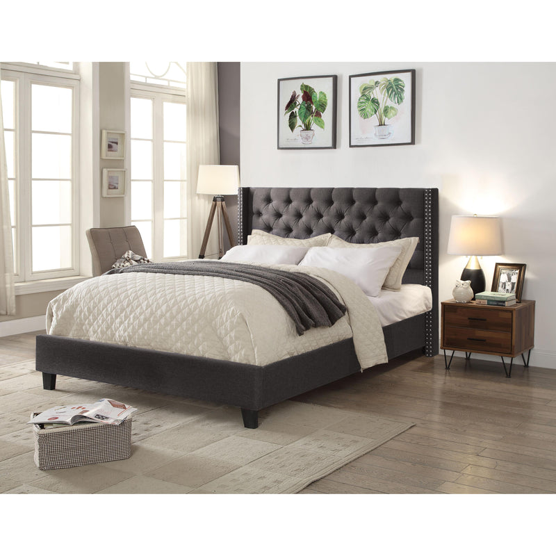 Acme Furniture Magnus Queen Upholstered Platform Bed 26520Q IMAGE 3