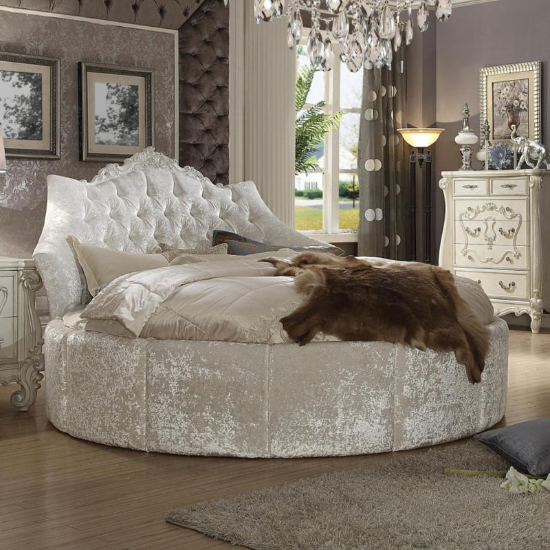 Acme Furniture Versailles King Upholstered Platform Bed 26807RD IMAGE 2