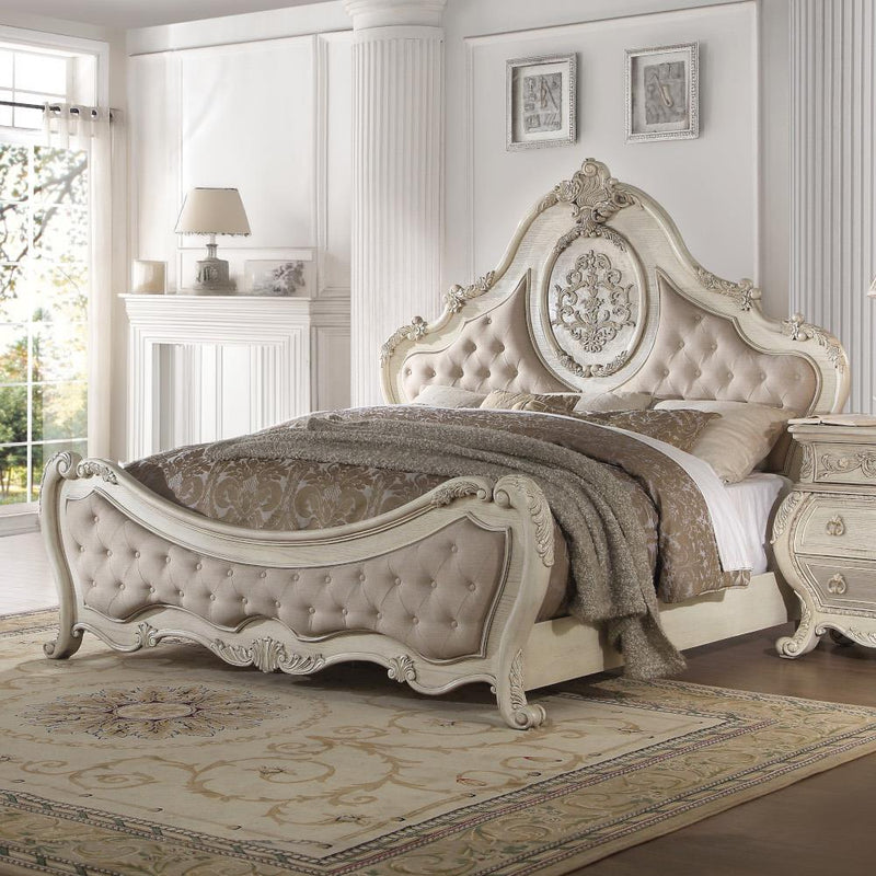 Acme Furniture Ragenardus California King Upholstered Panel Bed 27004CK IMAGE 1