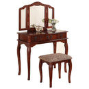 Poundex 3-Drawer Vanity Set F4093 IMAGE 1