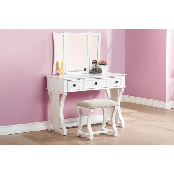 Poundex 3-Drawer Vanity Set F4119 IMAGE 1
