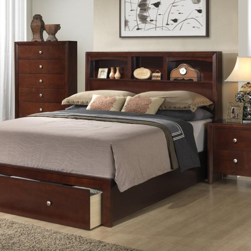 Poundex King Bookcase Bed with Storage F9282EK IMAGE 2