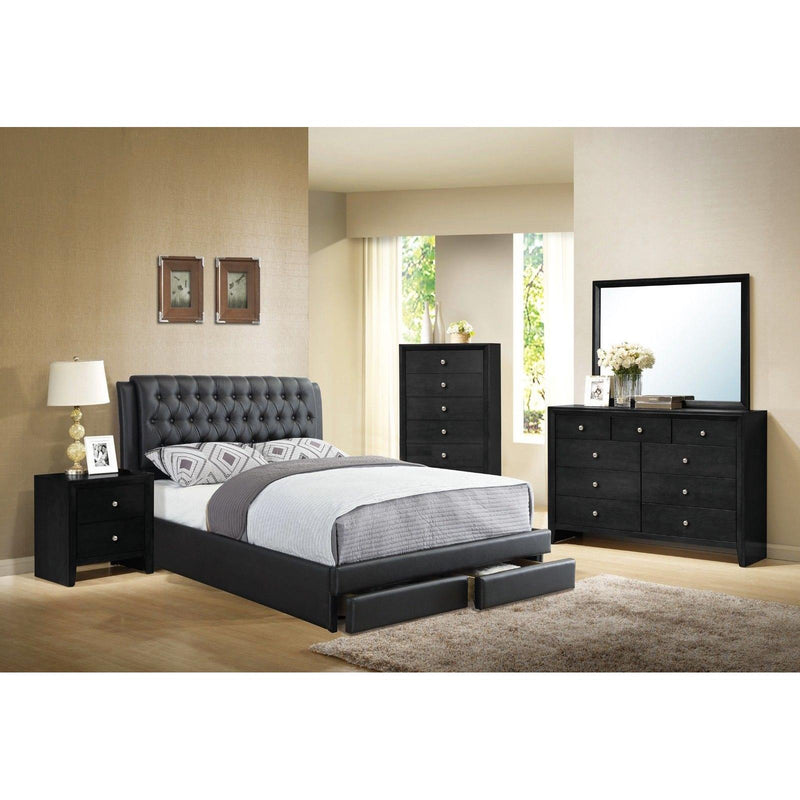 Poundex California King Panel Bed with Storage F9338CK IMAGE 3