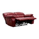 Homelegance Pecos Reclining Leather Match Loveseat 8480RED-2 IMAGE 4
