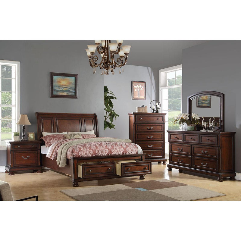 Poundex Queen Sleigh Bed with Storage F9290Q IMAGE 1