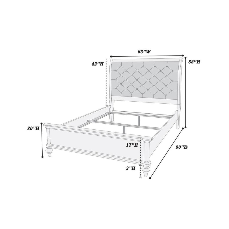 Poundex Queen Sleigh Bed F9317Q IMAGE 2