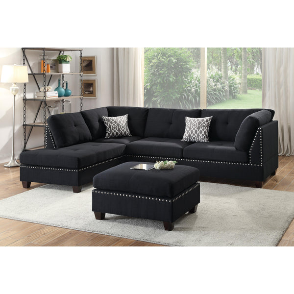 Poundex Fabric 3 pc Sectional F6974 IMAGE 1
