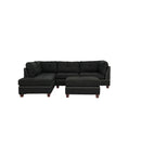 Poundex F6974 3pc Reversible Sectional Sofa Set with Ottoman IMAGE 2
