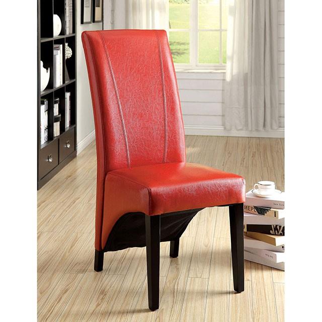 Furniture of America Round Mauna Dining Table with Glass Top and Pedestal Base CM8371WH-T-TABLE IMAGE 6