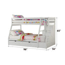 Acme Furniture Jason 37105 Twin/Full Bunk Bed with Trundle & Storage IMAGE 7