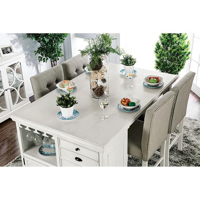 Furniture of America Sutton Counter Height Dining Table CM3390PT-TABLE IMAGE 4