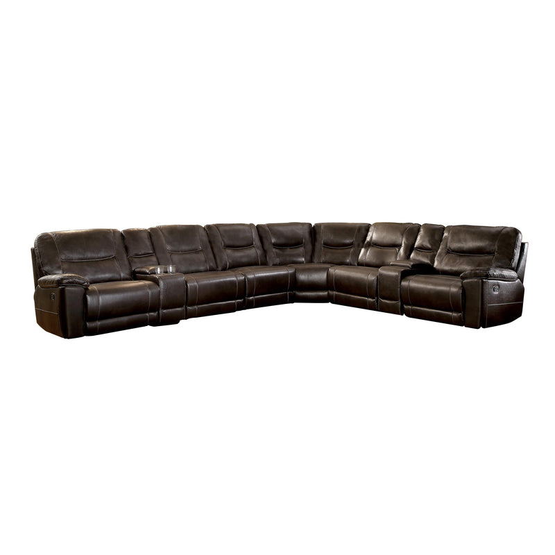 Homelegance Colombus Reclining Leather Match 8 pc Sectional 8490*8LRRR IMAGE 1