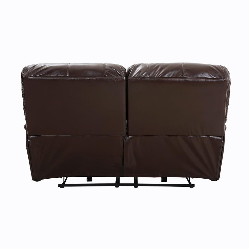 Homelegance Pecos Power Reclining Leather Match Loveseat 8480BRW-2PW IMAGE 4