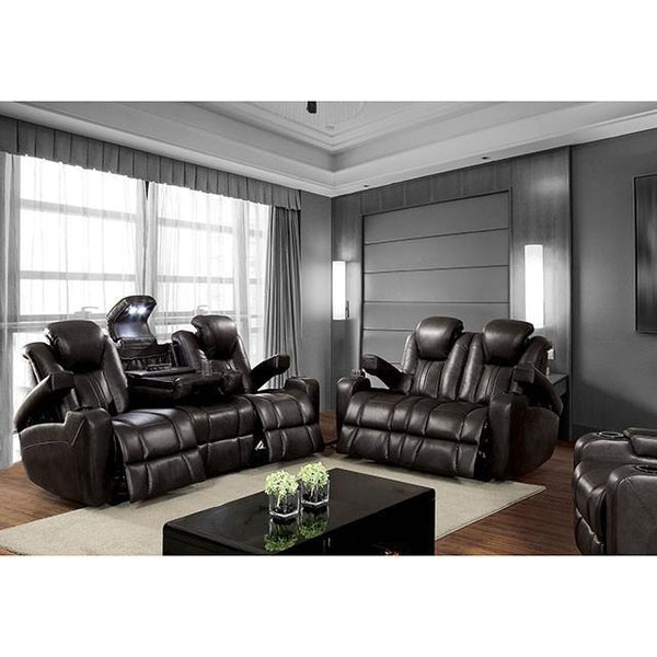 Furniture of America Zaurak Power Leatherette Recliner CM6291-CH IMAGE 1