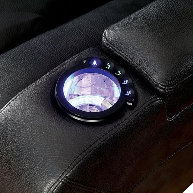 Furniture of America Zaurak Power Leatherette Recliner CM6291-CH IMAGE 4