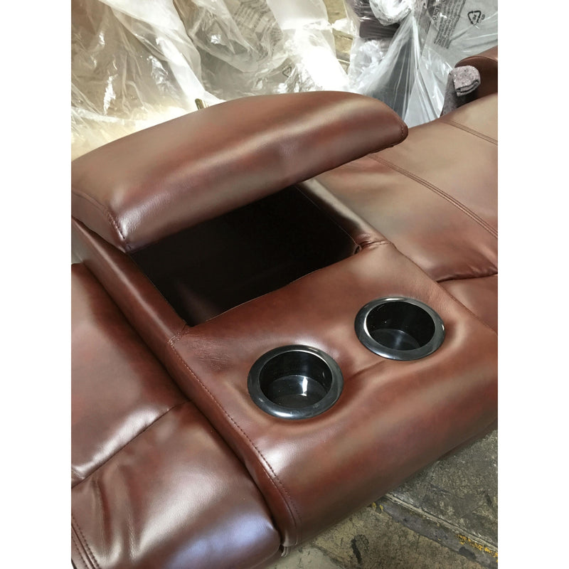 Acme Furniture Fullerton Power Reclining Bonded Leather Loveseat 50204 IMAGE 2