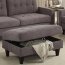 Acme Furniture Nate Fabric Storage Ottoman 50243 IMAGE 1