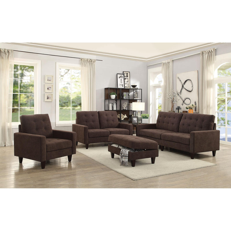 Acme Furniture Nate Fabric Storage Ottoman 50253 IMAGE 2