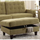 Acme Furniture Nate Fabric Storage Ottoman 50258 IMAGE 1