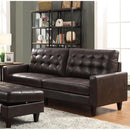 Acme Furniture Nate Stationary Leather Look Fabric Sofa 50260 IMAGE 1