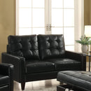 Acme Furniture Nate Stationary Leather Look Loveseat 50266 IMAGE 1