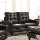 Acme Furniture Nate Stationary Leather Look Loveseat 50261 IMAGE 1