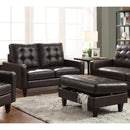 Acme Furniture Nate Stationary Leather Look Loveseat 50261 IMAGE 2