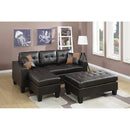 Poundex Bonded leather 3 pc Sectional F6927 IMAGE 2