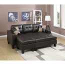 Poundex Bonded leather 3 pc Sectional F6927 IMAGE 3
