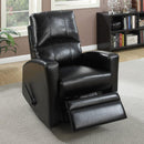 Poundex Swivel Leather Look Recliner F1533 IMAGE 1