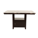 Poundex Counter Height Dining Table with Faux Marble Top and Pedestal Base F2461 IMAGE 3