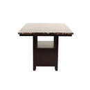 Poundex Counter Height Dining Table with Faux Marble Top and Pedestal Base F2461 IMAGE 5