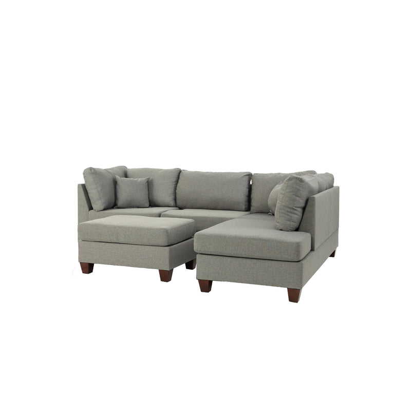 Poundex Fabric 3 pc Sectional Set F7606 IMAGE 3