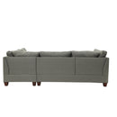 Poundex F7606 3pc Reversible Sectional Sofa Set with Ottoman IMAGE 5