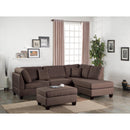 Poundex Fabric 3 pc Sectional Set F7608 IMAGE 1