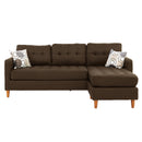 Poundex F7086 Reversible Sectional Set with 2 Accent Pillows IMAGE 2