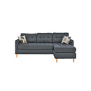 Poundex F7094 Reversible Sectional Set with 2 Accent Pillows IMAGE 2