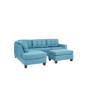 Poundex F6505 3pc Reversible Sectional Sofa Set with Ottoman IMAGE 3