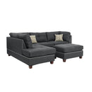Poundex F6975 3pc Reversible Sectional Sofa Set with Ottoman IMAGE 3