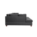 Poundex F6975 3pc Reversible Sectional Sofa Set with Ottoman IMAGE 4