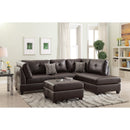 Poundex Bonded Leather 3 pc Sectional F6973 IMAGE 1
