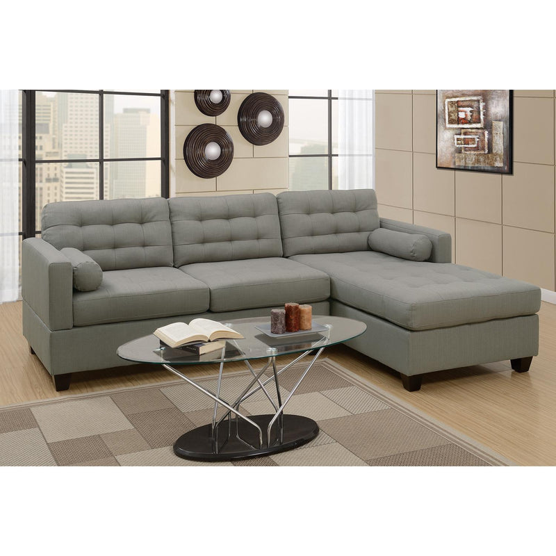 Poundex Fabric 2 pc Sectional F7564 IMAGE 2