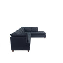 Poundex F6989 2 pc Sectional Set with 2 Accent Pillows IMAGE 4