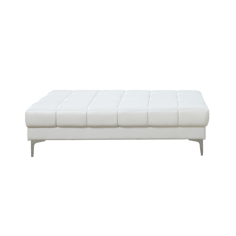 Poundex Bonded Leather Ottoman F7229 IMAGE 3
