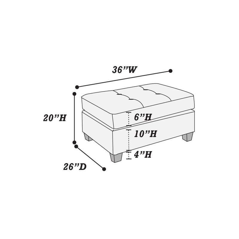 Poundex F6992 Cocktail Ottoman IMAGE 7