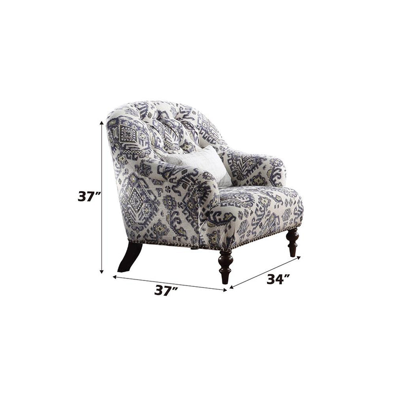 Acme Furniture Saira Stationary Fabric Accent Chair 52062 IMAGE 2