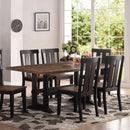 Poundex Dining Table with Trestle Base F2323 IMAGE 1