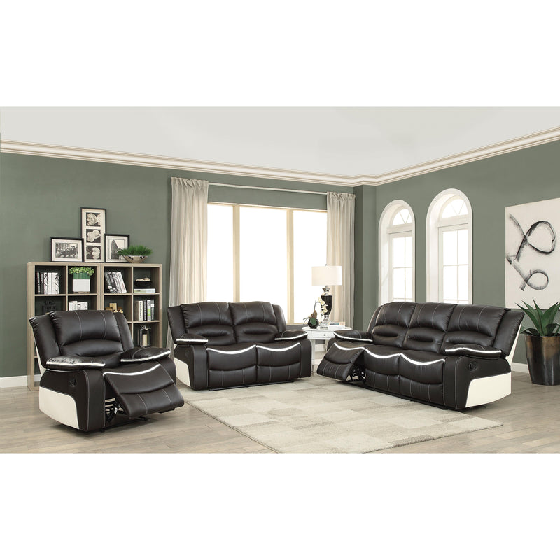 Acme Furniture Broderick Reclining Faux Leather Loveseat 52166 IMAGE 2